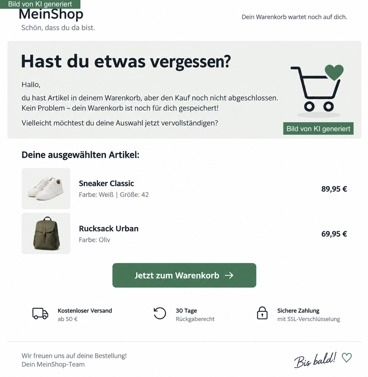Warenkorbabbrecher-Mails: Was ist erlaubt und was nicht?